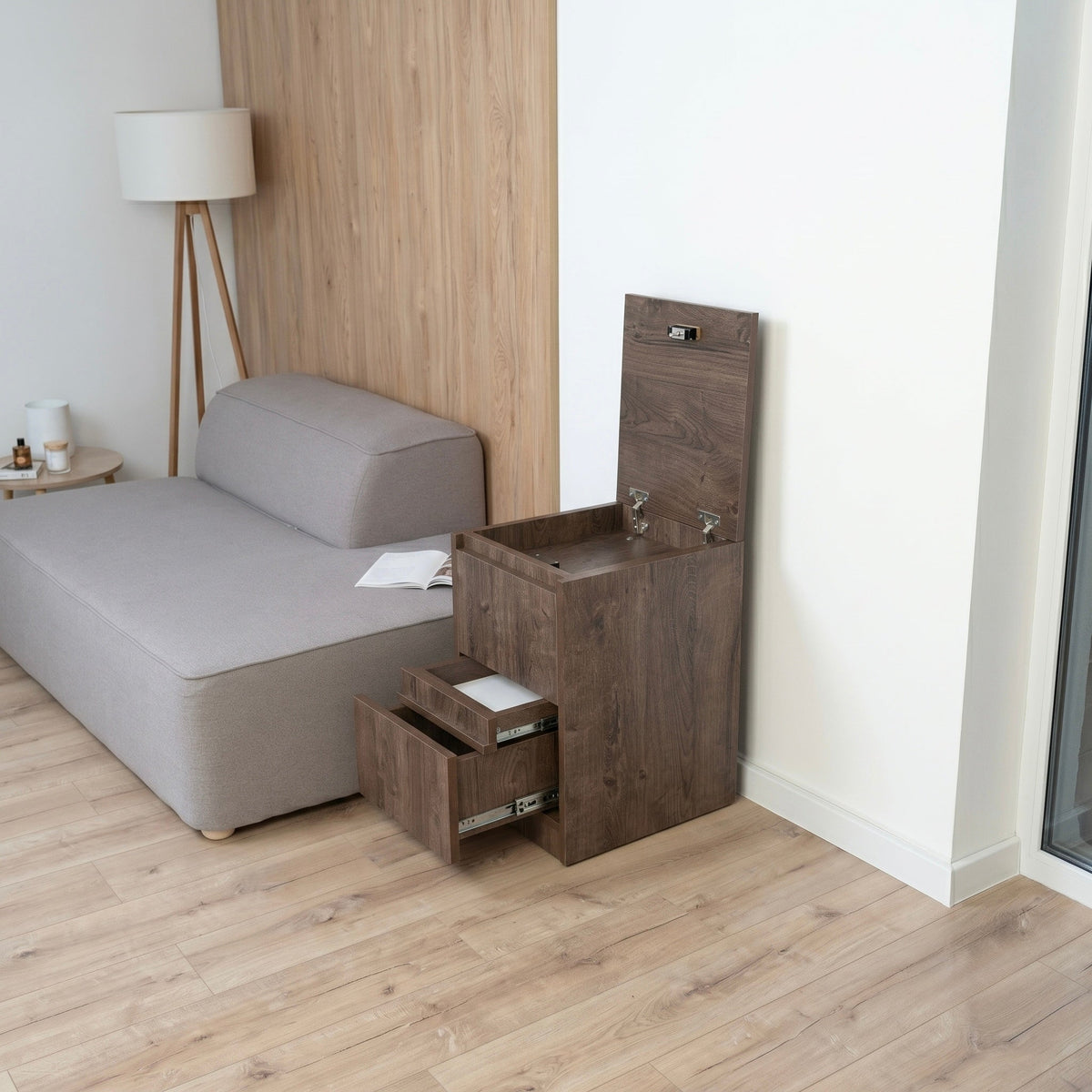 Bedside table with Locked Hidden Storage – B26