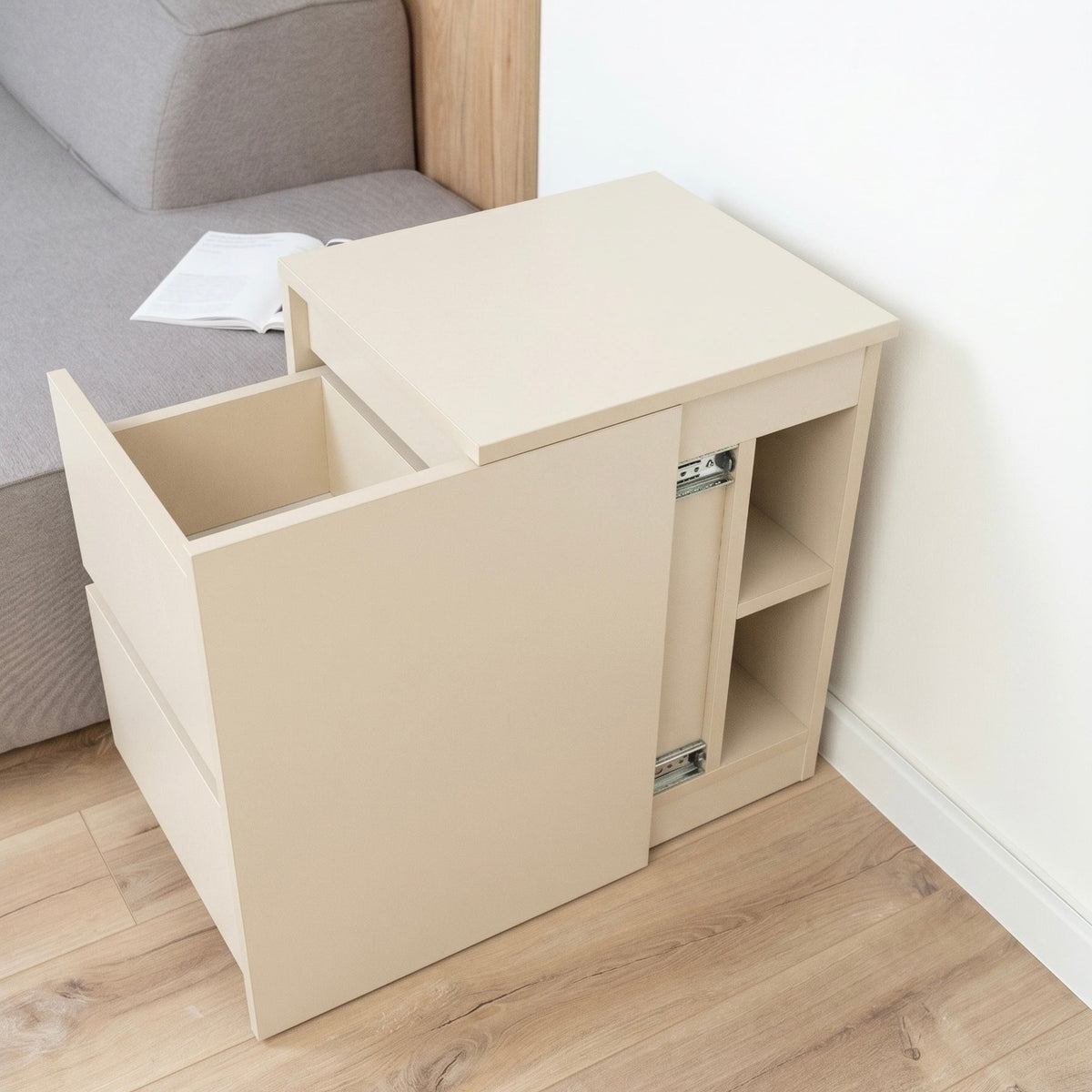 Bedside table with Locked Hidden Storage – B26