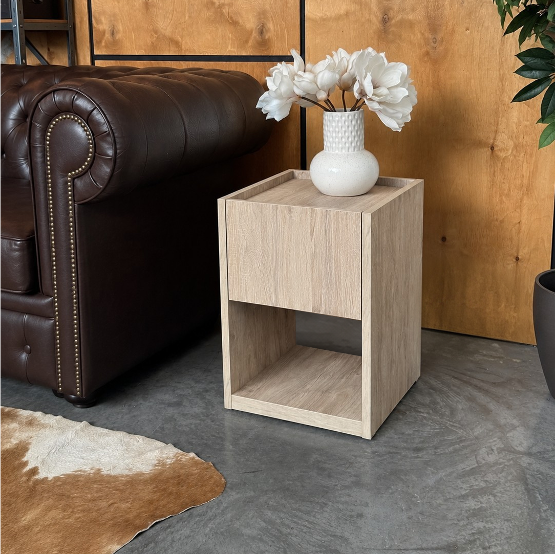 Stylish Nightstand with Hidden Locked Compartment – B34
