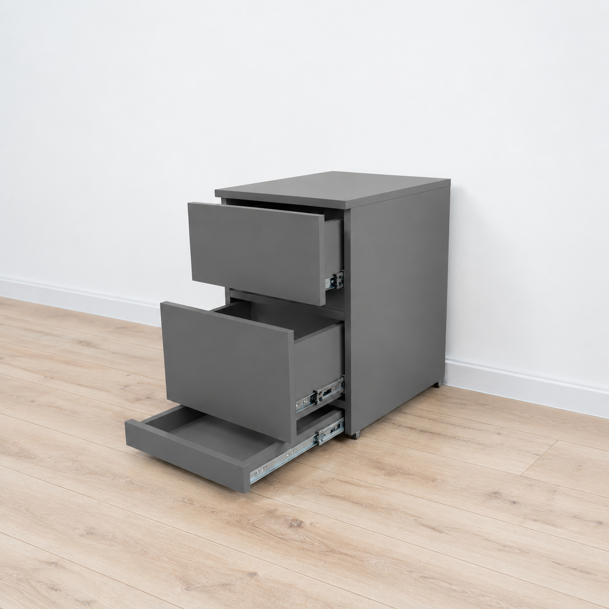 Modern Nightstand with Hidden Metal Safe and RFID Lock – B36