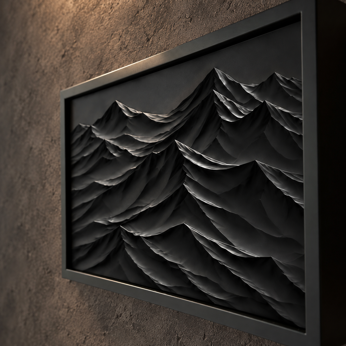 Black Rocks Wall Art Decor with Hidden RFID Storage – D01
