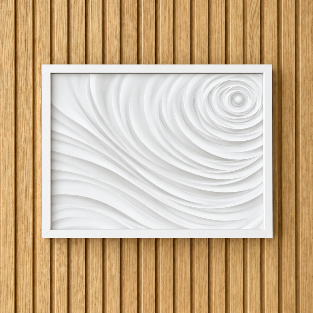 White Wall Art Decor Wind with Hidden RFID Storage – D01