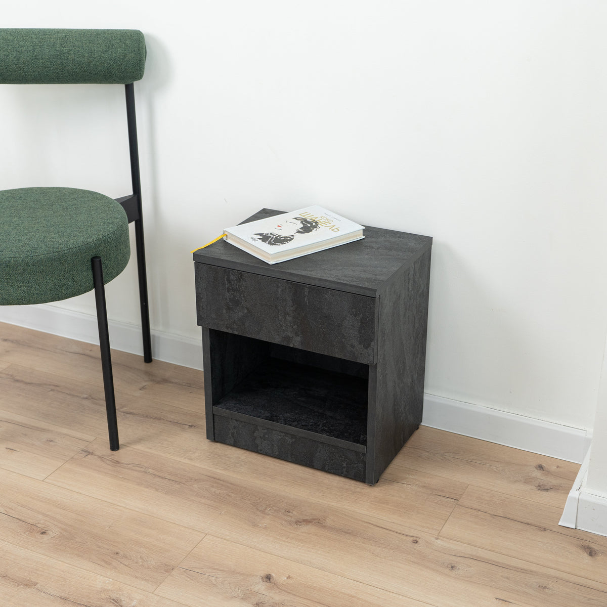 Easy Assembly Nightstand with Concealed Storage – B22-K