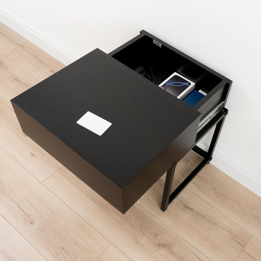 Small Side Table & Nightstand with Hidden Secure Storage – CT03