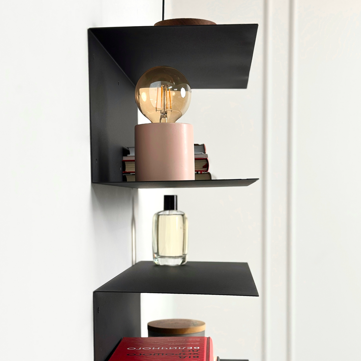 Minimalist Metal Wall Shelf – Two-Tier Steel Shelf M02