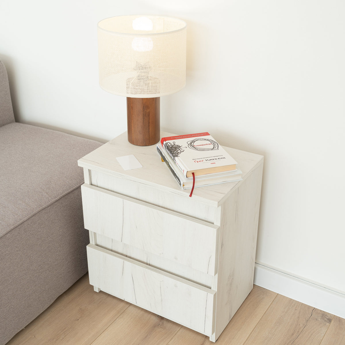 Bedside table with Locked Hidden Storage – B24