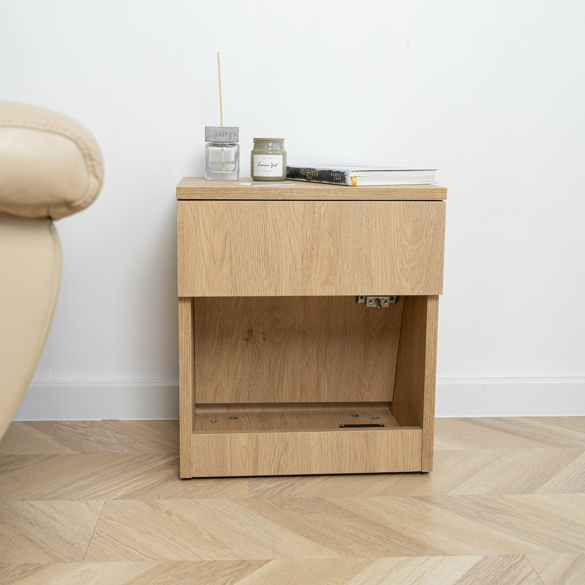 Nightstand with Hidden Secure Storage – B22