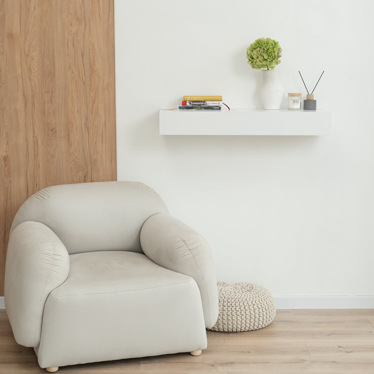 Floating Shelf with Hidden Drawer and RFID Lock – A14