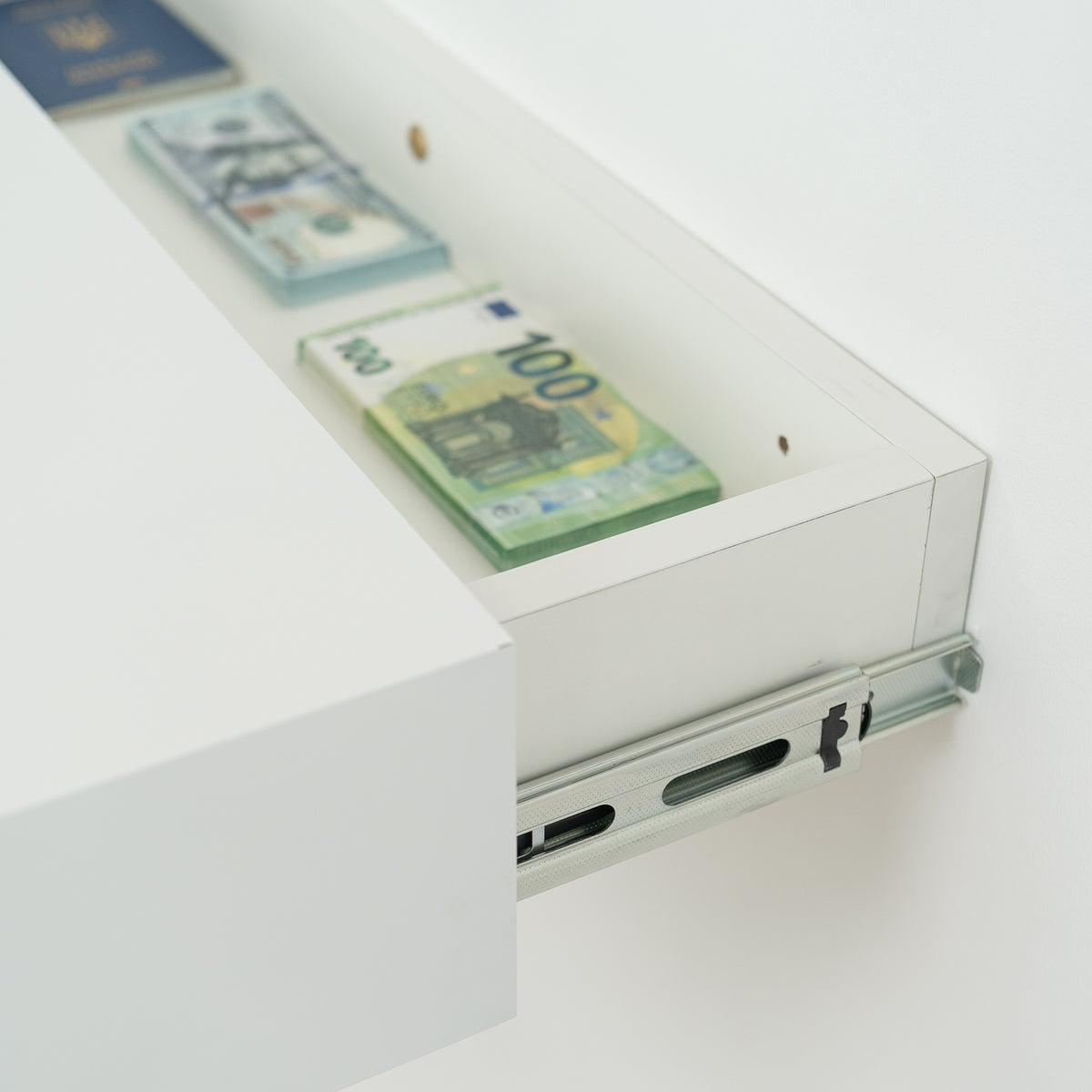 Floating Shelf with Hidden Drawer and RFID Lock – A14