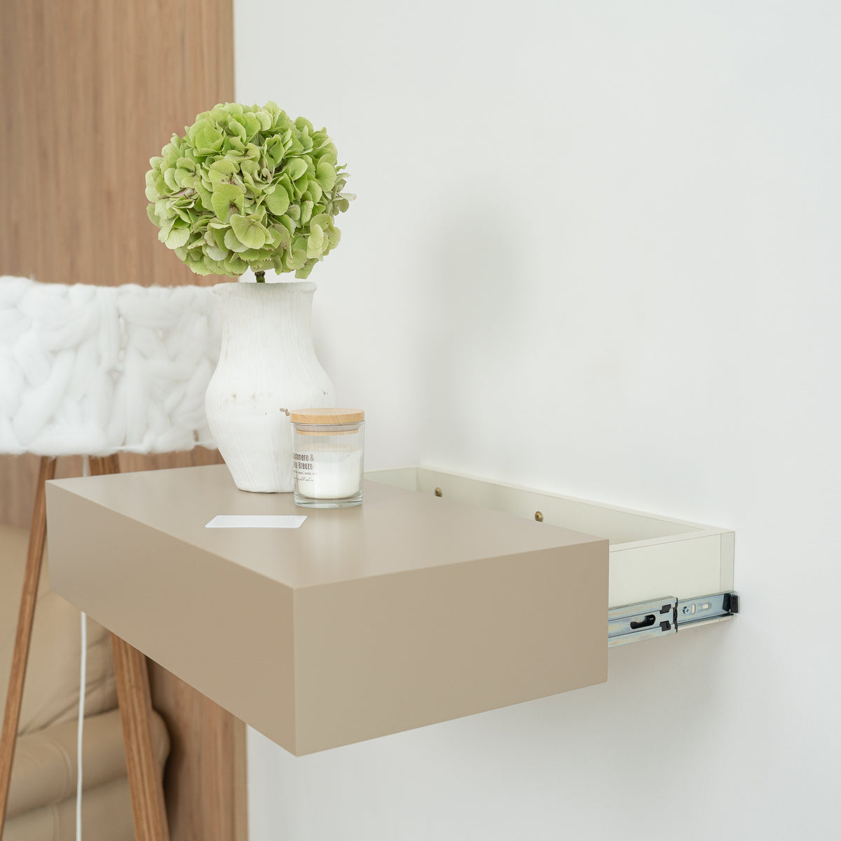 Floating Wall Shelf with Hidden Compartment – A14