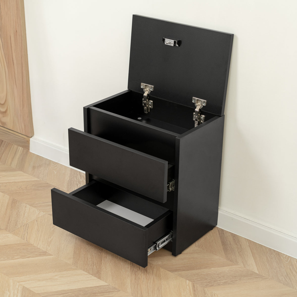 Bedside table with Locked Hidden Storage – B24