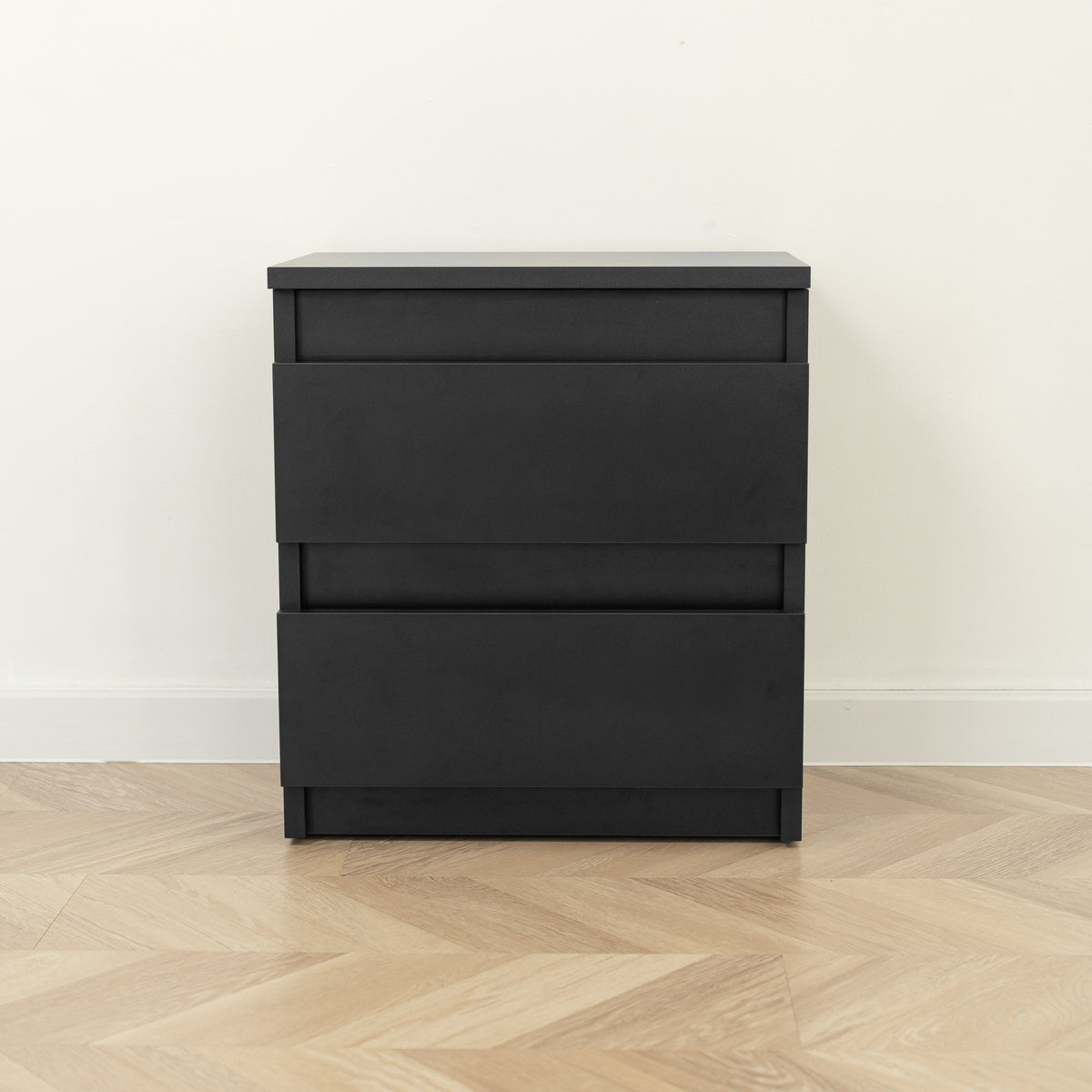 Black Nightstand with Hidden Secure Storage – B24