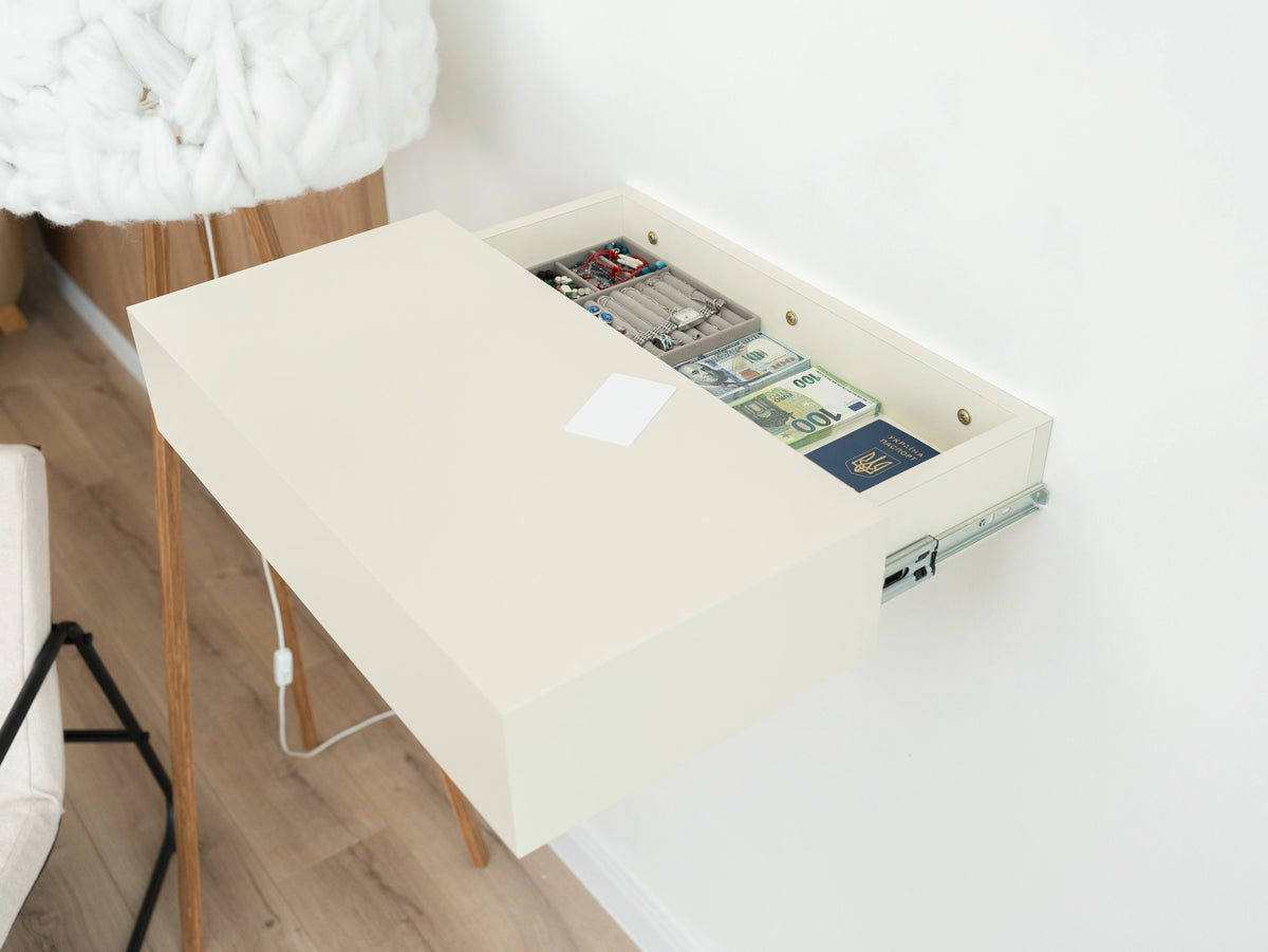 Wall Shelves with Hidden Storage
