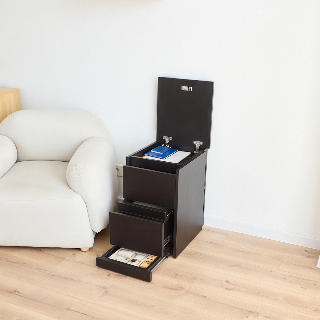 Bedside table with Locked Hidden Storage – B26