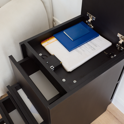 Bedside table with Locked Hidden Storage – B26