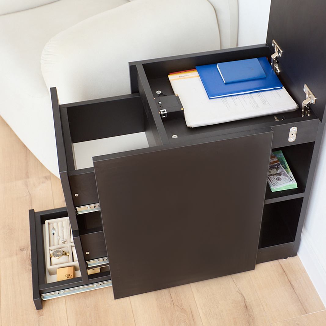 Bedside table with Locked Hidden Storage – B26