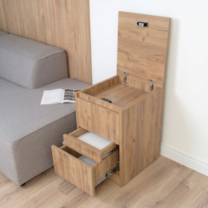 Bedside table with Locked Hidden Storage – B26