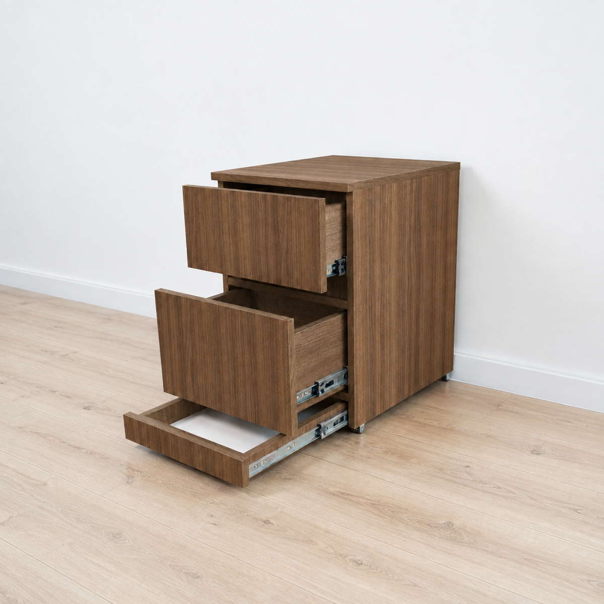 Modern Nightstand with Hidden Metal Safe and RFID Lock – B36