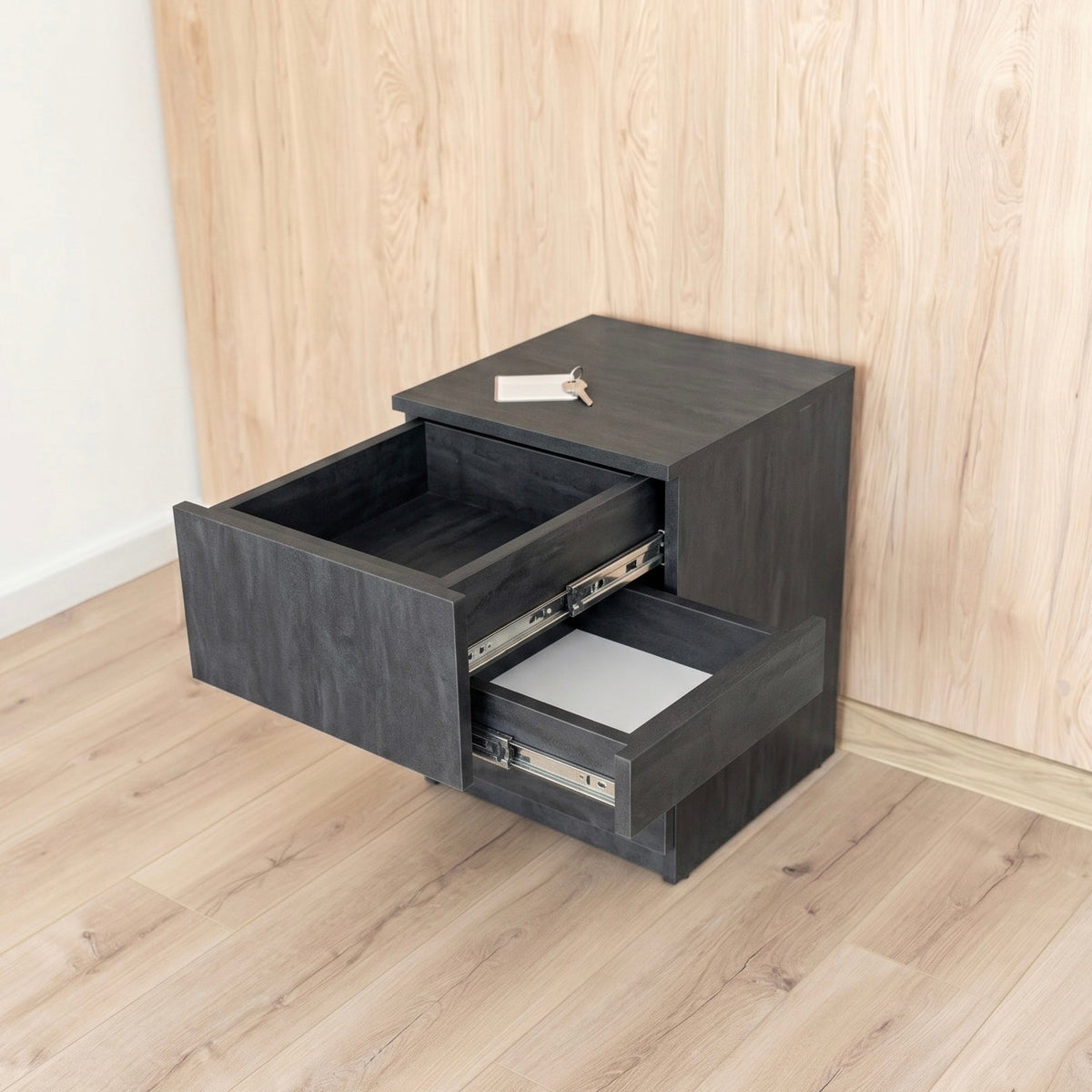 Bedside table with Two Hidden Drawers – B30