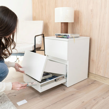 Bedside table with Two Hidden Drawers – B30