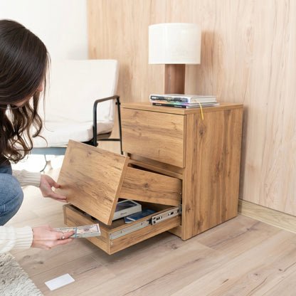 Bedside table with Two Hidden Drawers – B30