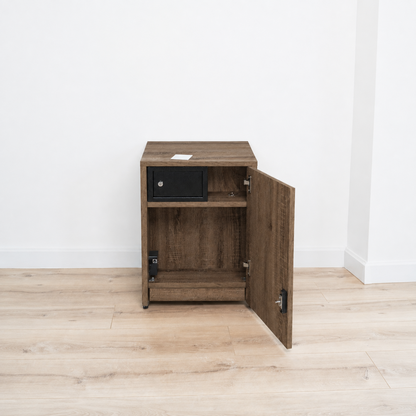 Modern Nightstand with Hidden Metal Safe and RFID Lock – B36