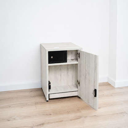 Modern Nightstand with Hidden Metal Safe and RFID Lock – B36