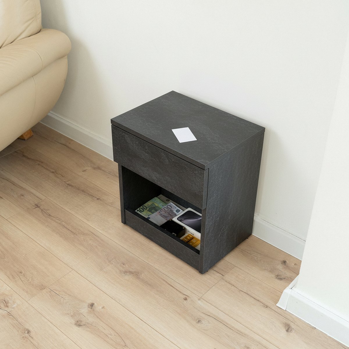 Nightstand with Hidden Secure Storage – B22