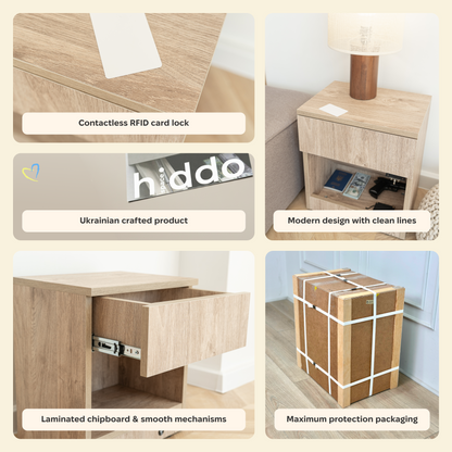 Nightstand with Hidden Secure Storage – B22