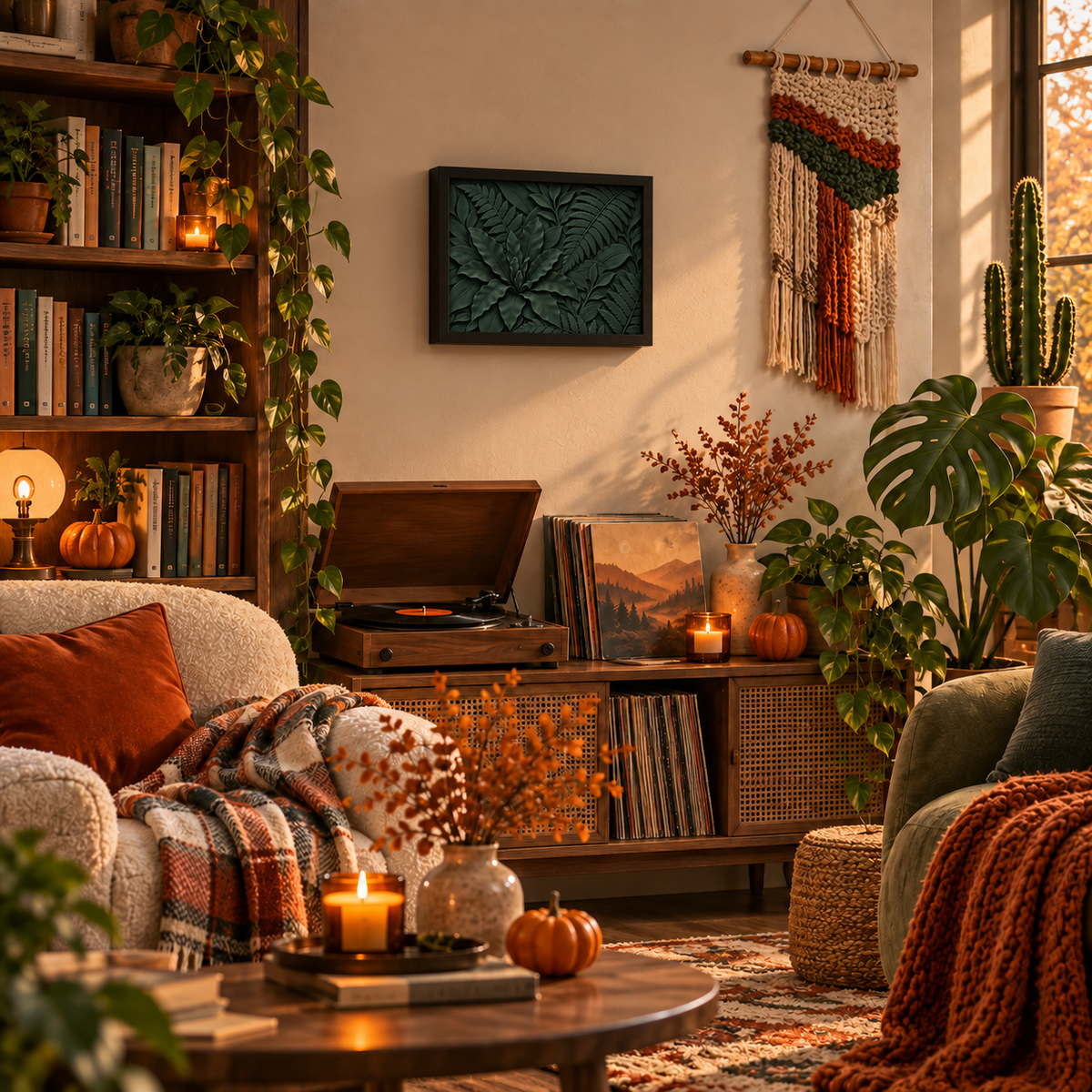 Dark Green Forest Wall Art Decor with Hidden RFID Storage – D01