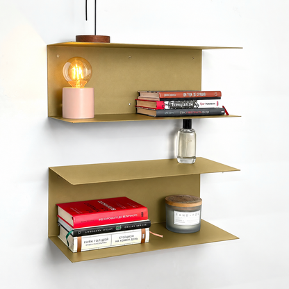 Minimalist Metal Wall Shelf – Two-Tier Steel Shelf M02