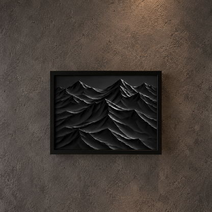 Black Rocks Wall Art Decor with Hidden RFID Storage – D01