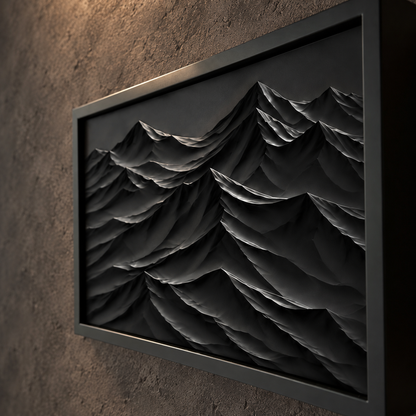 Black Rocks Wall Art Decor with Hidden RFID Storage – D01