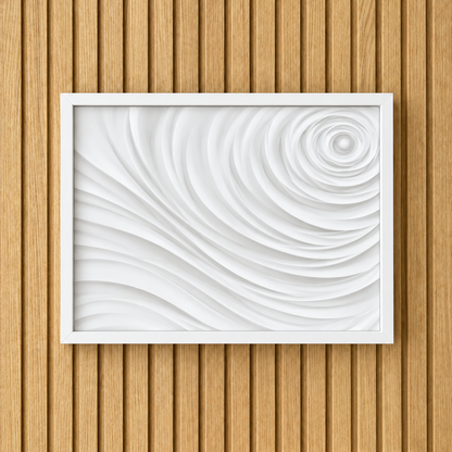 White Wall Art Decor Wind with Hidden RFID Storage – D01