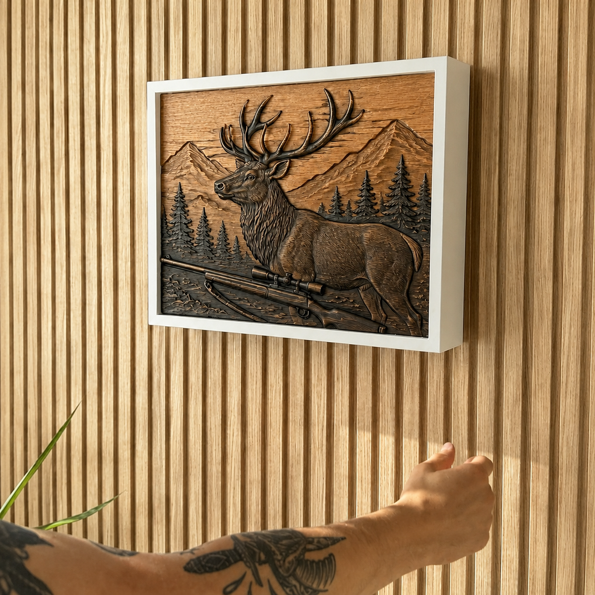 Fishing Wall Art with Hidden RFID Compartment for Anglers – D01
