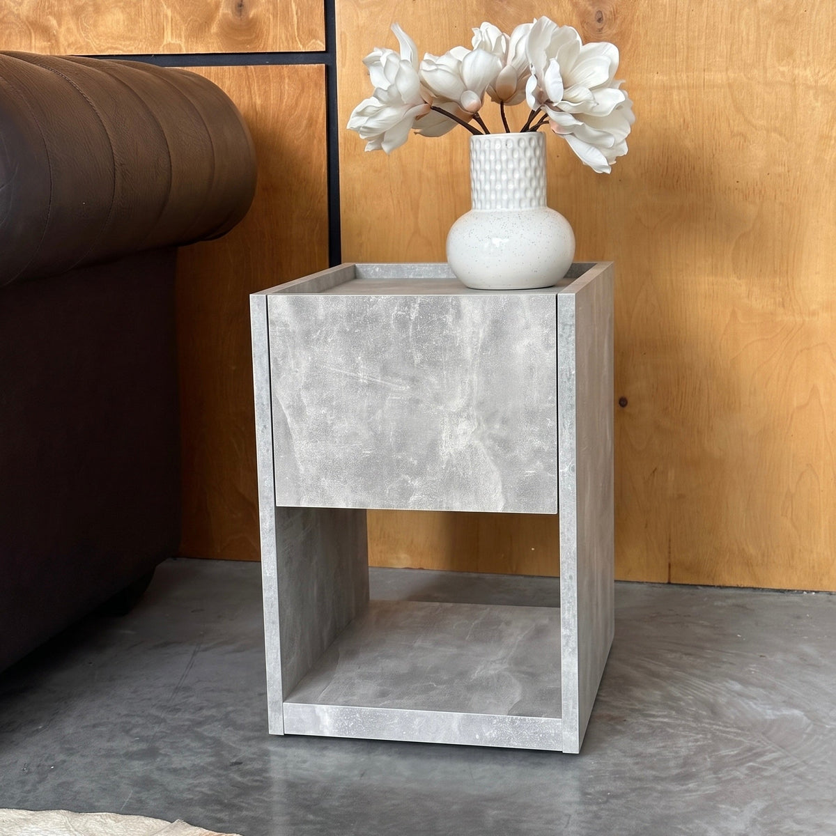 Stylish Nightstand with Hidden Locked Compartment – B34