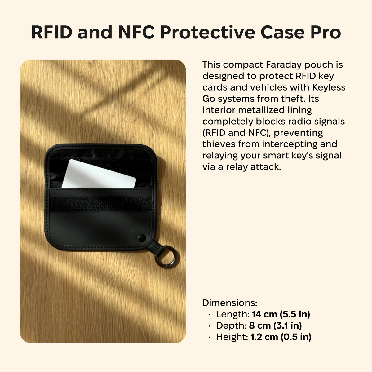 RFID Blocking Key & Card Protection Pouch