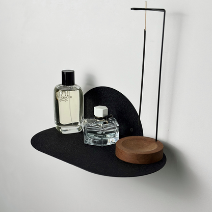 Compact Metal Wall Shelf with Rounded Base – M03