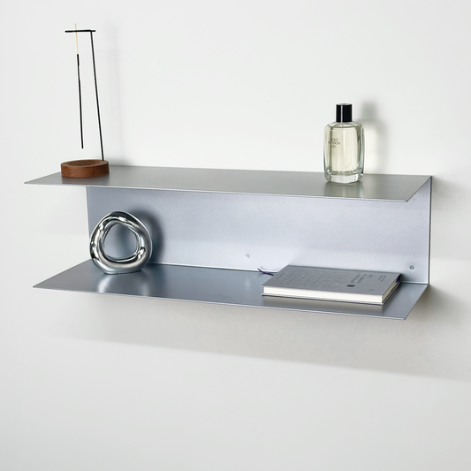 Minimalist Metal Wall Shelf – Two-Tier Steel Shelf M02