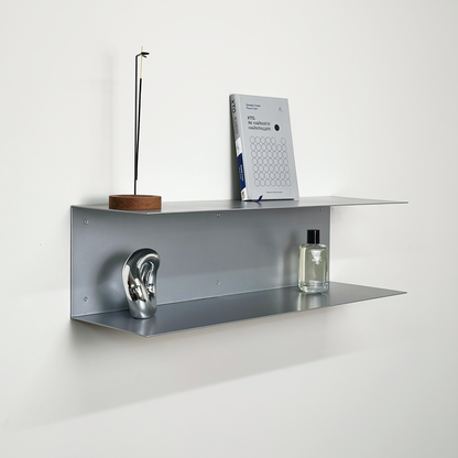 Minimalist Metal Wall Shelf – Two-Tier Steel Shelf M02