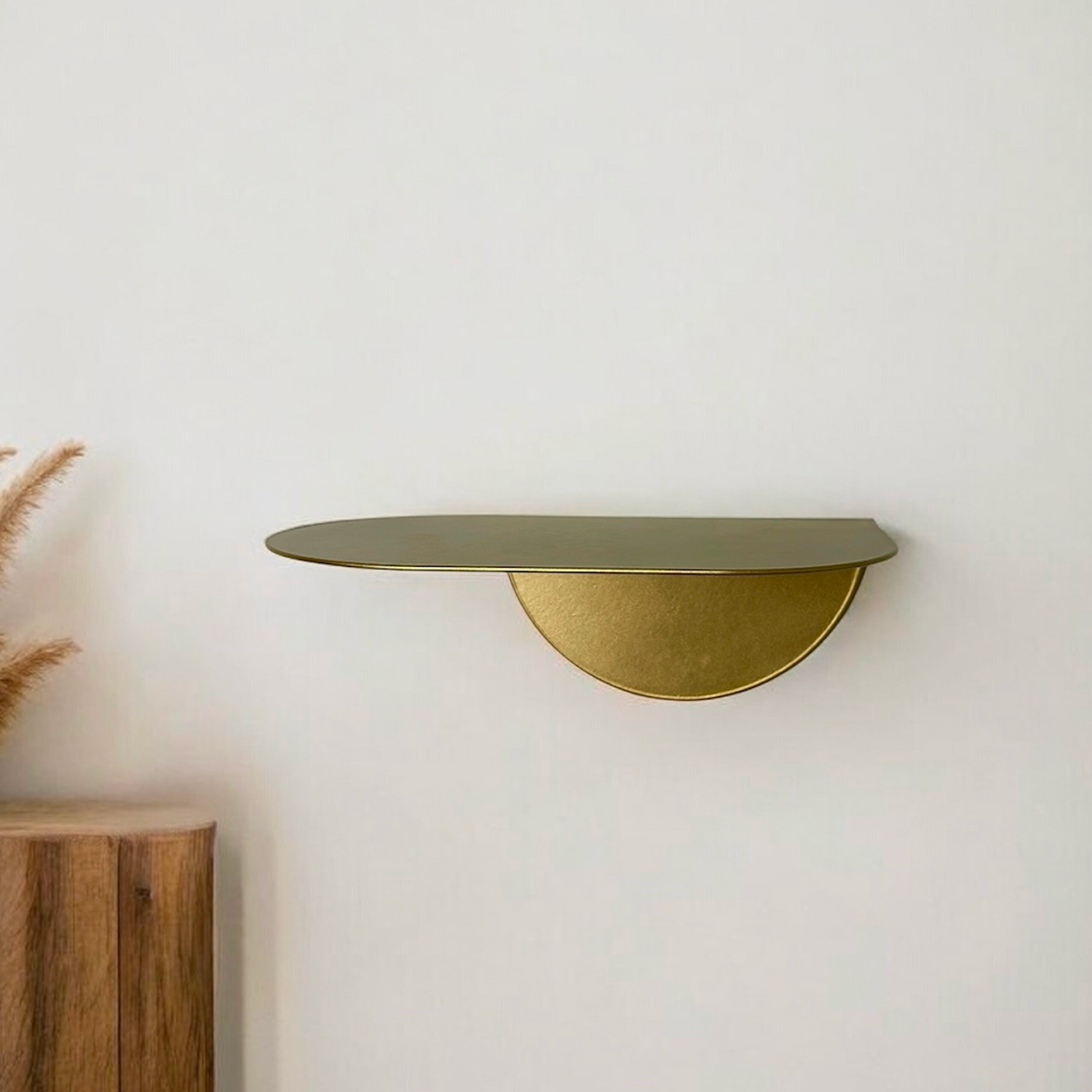 Compact Metal Wall Shelf with Rounded Base – M03