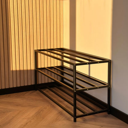 Compact 3-Tier Metal Shoe Rack – E02