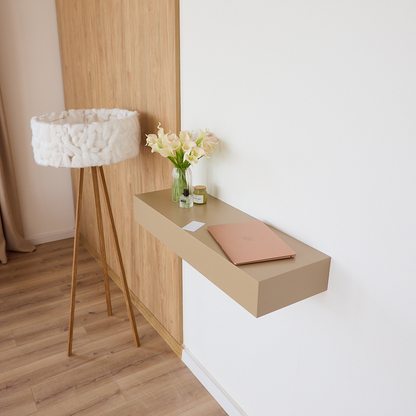 Floating Wall Table with Hidden RFID Drawer – A14
