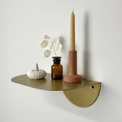 Compact Metal Wall Shelf with Rounded Base – M03
