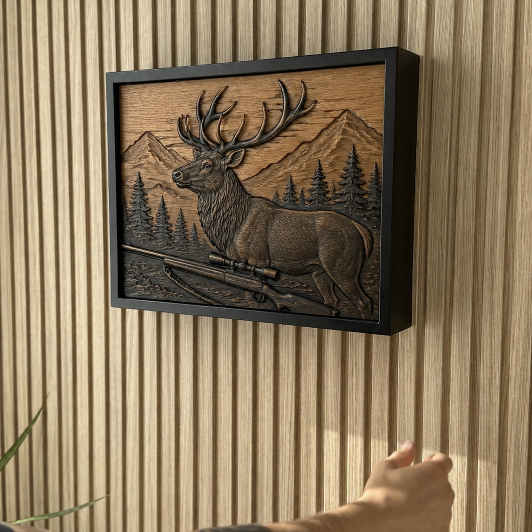 Fishing Wall Art with Hidden RFID Compartment for Anglers – D01