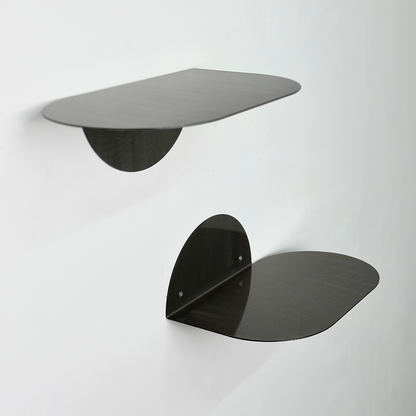 Compact Metal Wall Shelf with Rounded Base – M03