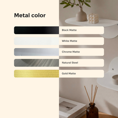 Compact Metal Wall Shelf with Rounded Base – M03