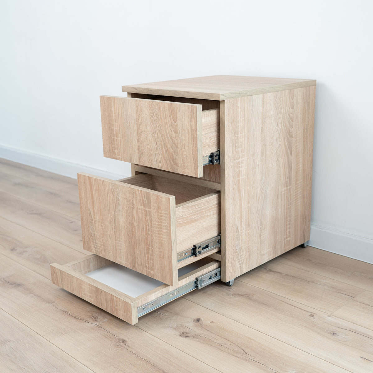Modern Nightstand with Hidden Metal Safe and RFID Lock – B36