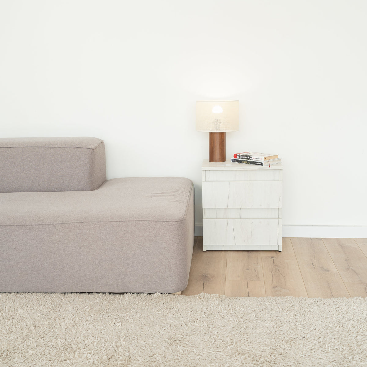 Bedside table with Locked Hidden Storage – B24