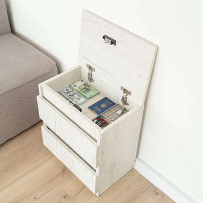 Bedside table with Locked Hidden Storage – B24
